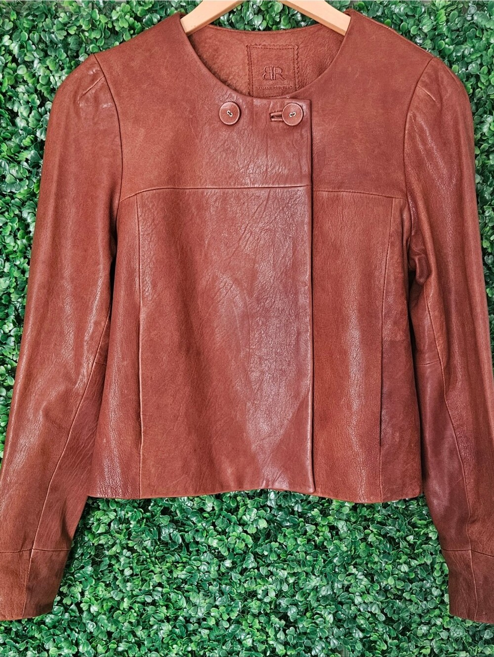 Banana Republic Cropped Leather Jacket